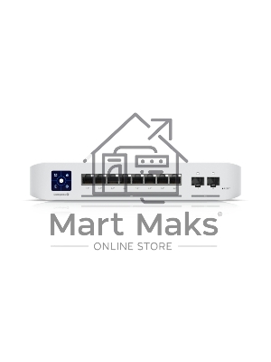 Коммутатор PoE в стойку Ubiquiti UniFi Switch Enterprise 8 PoE USW-Enterprise-8-PoE 8х 2.5G RJ45, 2х 10G SFP+, раздача 120 Вт