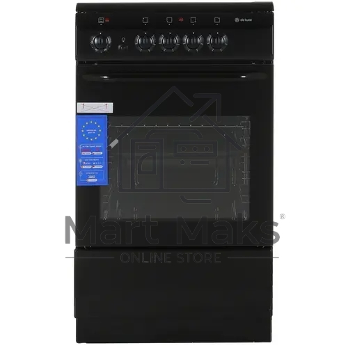 Плита электрическая De Luxe 506004.04ЭС 031 черный, конфорок 4 шт, духовка 60 л, 50 см x 87 см x 60 см