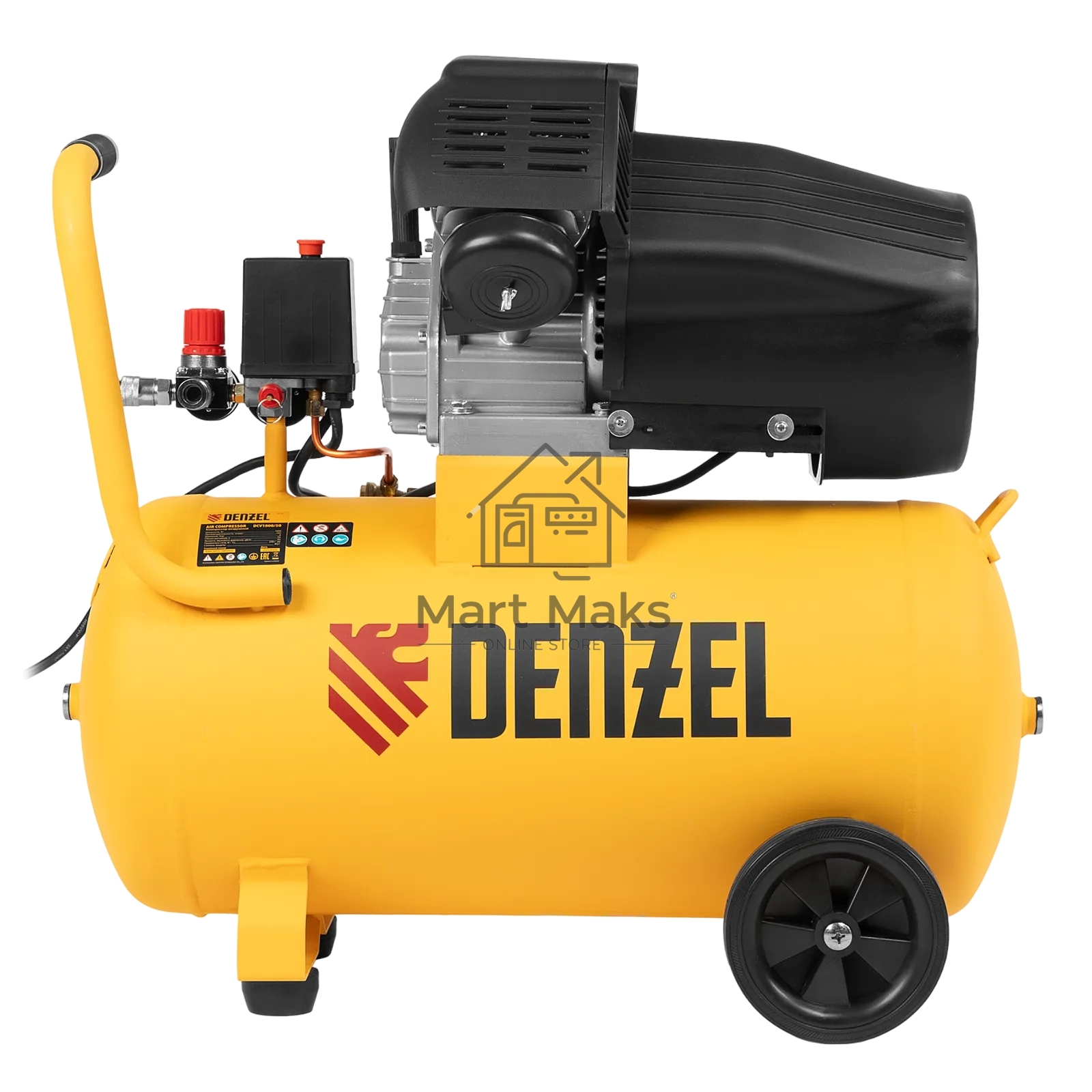 Компрессор воздушный Denzel прям. привод DCV1800/50, 1,8 кВт, 50 л, 320 л/мин