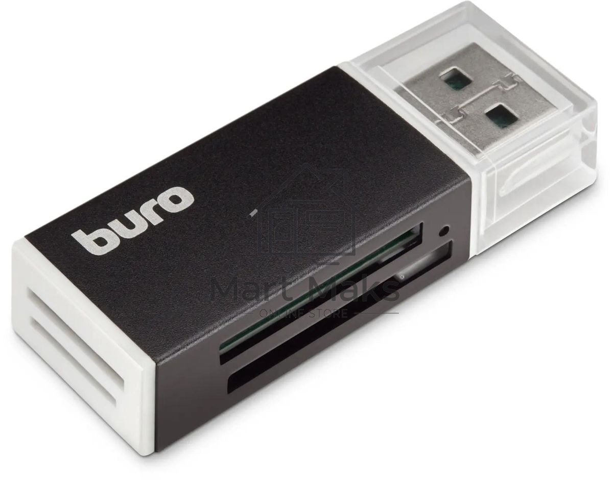 Кард-ридер Buro BU-CR-3104/черный/MMC/MS/MS Duo/MS Pro/RS-MMC/SD/SDHC/TF/mini-SD/USB 2.0/пластик
