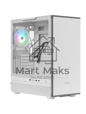Компьютерный корпус PCCooler IE200 WH, Tempered Glass Full Tower, белый, TG, SPCC, 1x120мм ARGB E-ATX, ATX, mATX, mITX 180/380/220мм 4x2.5
