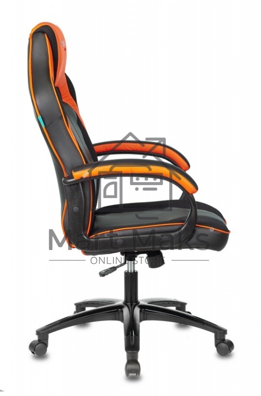 Кресло игровое Бюрократ VIKING 2 AERO ORANGE черный/оранжевый, искусст.кожа/ткань