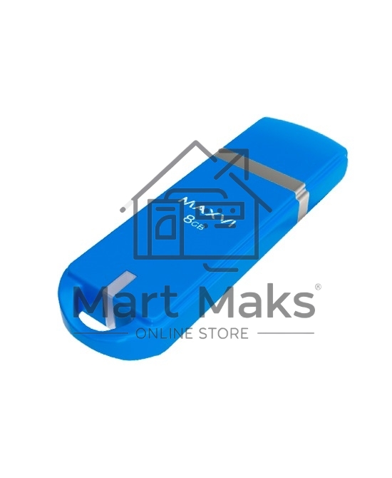 Флешка USB Maxvi P3 8Gb USB 2.0 sky blue, монолит с колпачком, ABS пластик