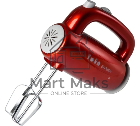 Миксер Energy EN-295R, 5 скоростей, 300 Вт, красный (152486)