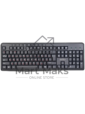 Клавиатура проводная Perfeo PUSH Multimedia, USB, черная