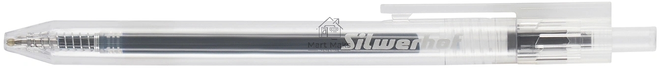 Набор ручек гелевых автоматическая Silwerhof Daily NG Standart, d=0.5мм, синие чернила, коробка картонная (12шт), линия 0.3мм