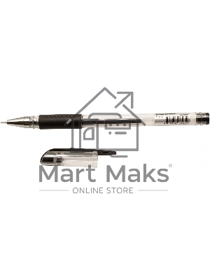 Ручка гелевая Silwerhof Eco Solo, d=0.5мм, черные чернила, сменный стержень, игловидный пишущий наконечник, линия 0.5мм