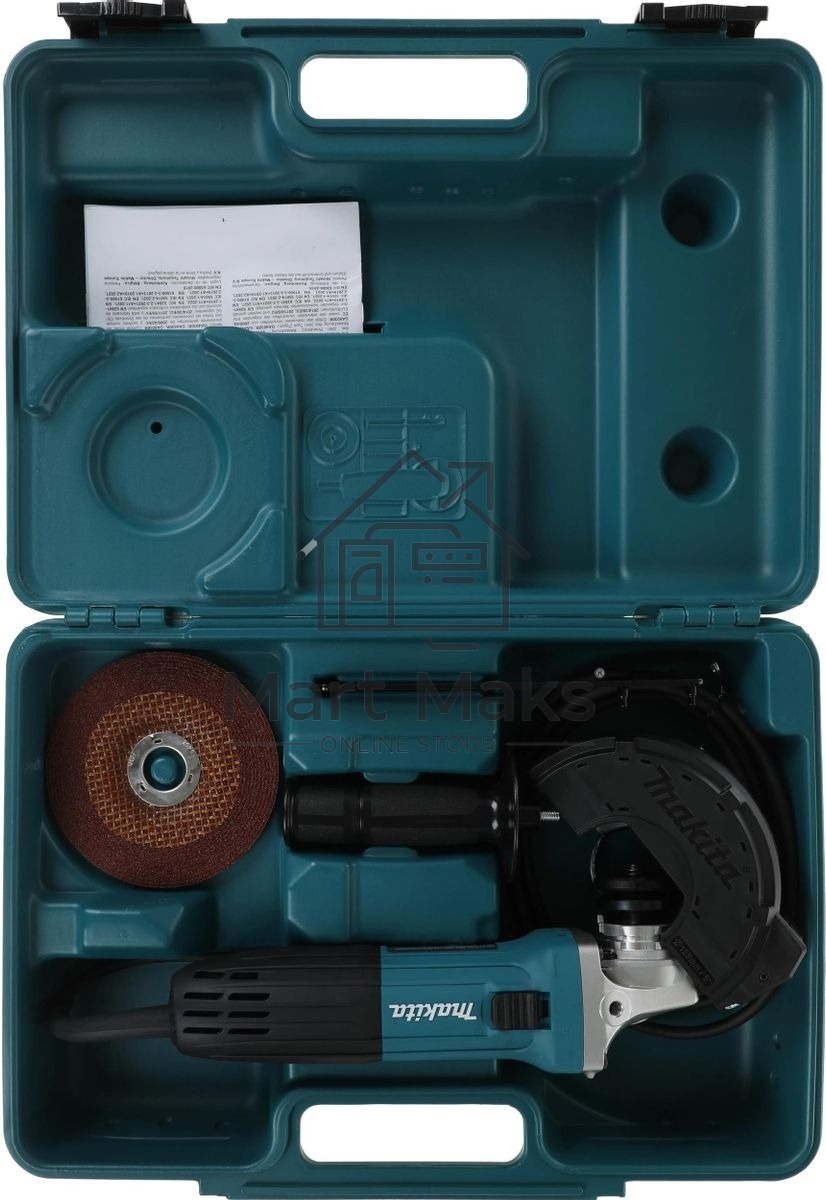 Угловая шлифовальная машина Makita GA5030RK 720Вт 11000об/мин рез.шпин.:M14 d=125мм