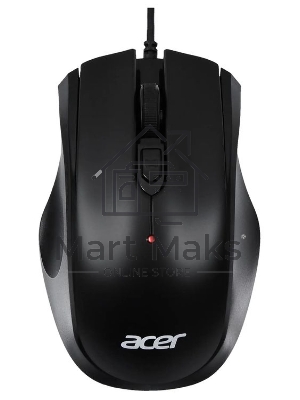 Мышь проводная Acer OMW020 черный, 1600 dpi, USB, кнопки - 4