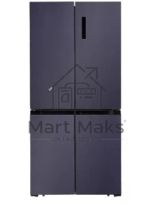 Холодильник LEX LCD450BmID синий металлик трехкамерный 288/129л морозилка снизу Side-by-Side