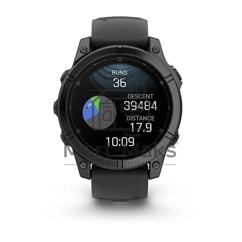 Смарт-часы Garmin Fenix E AMOLED темно-серый, черный 47мм