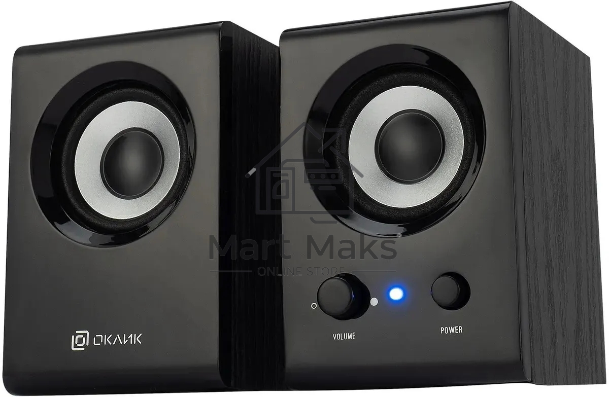 Колонки Oklick OK-160 2.0 черный 6Вт