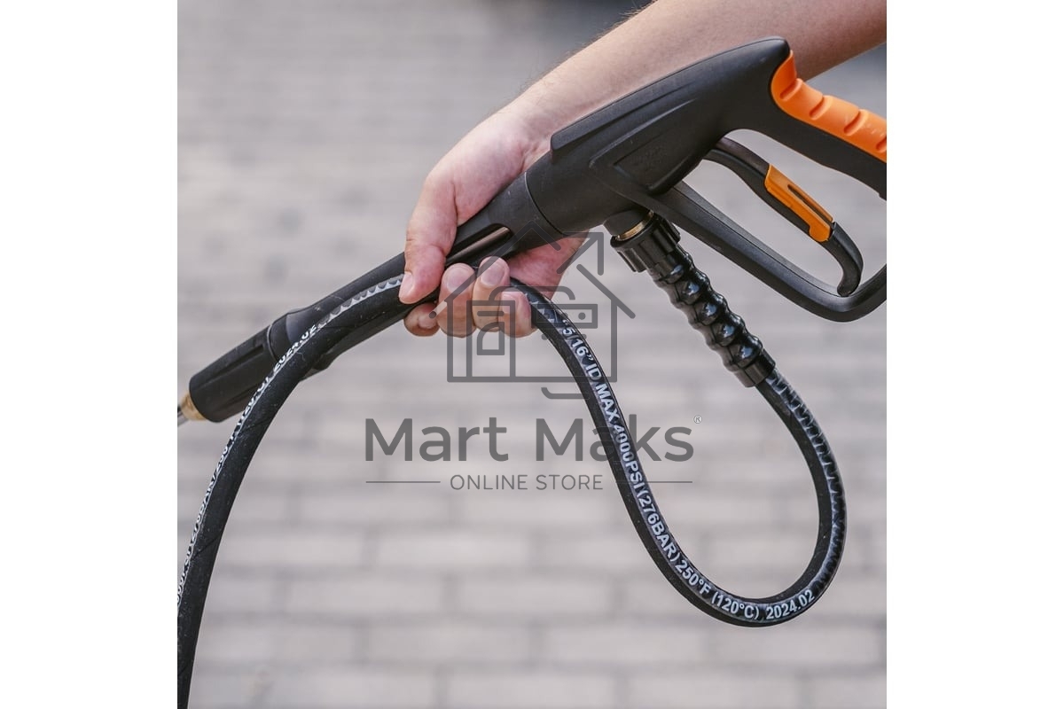 Мойка высокого давления Bort KEX-3200 2800 Вт, максимальное давление 90 бар, рабочее давление 70 бар, 20 л/мин, 47 кг, набор аксессуаров 10 шт
