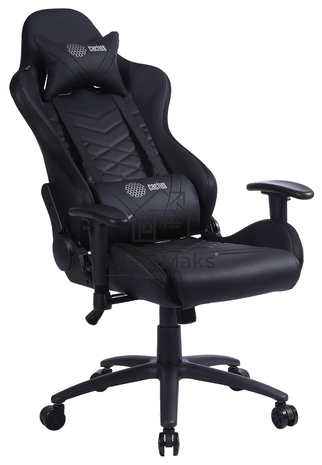 Кресло игровое Cactus CS-CHR-0099BL черный сиденье черный эко.кожа с подголов. крестовина металл пластик черный
