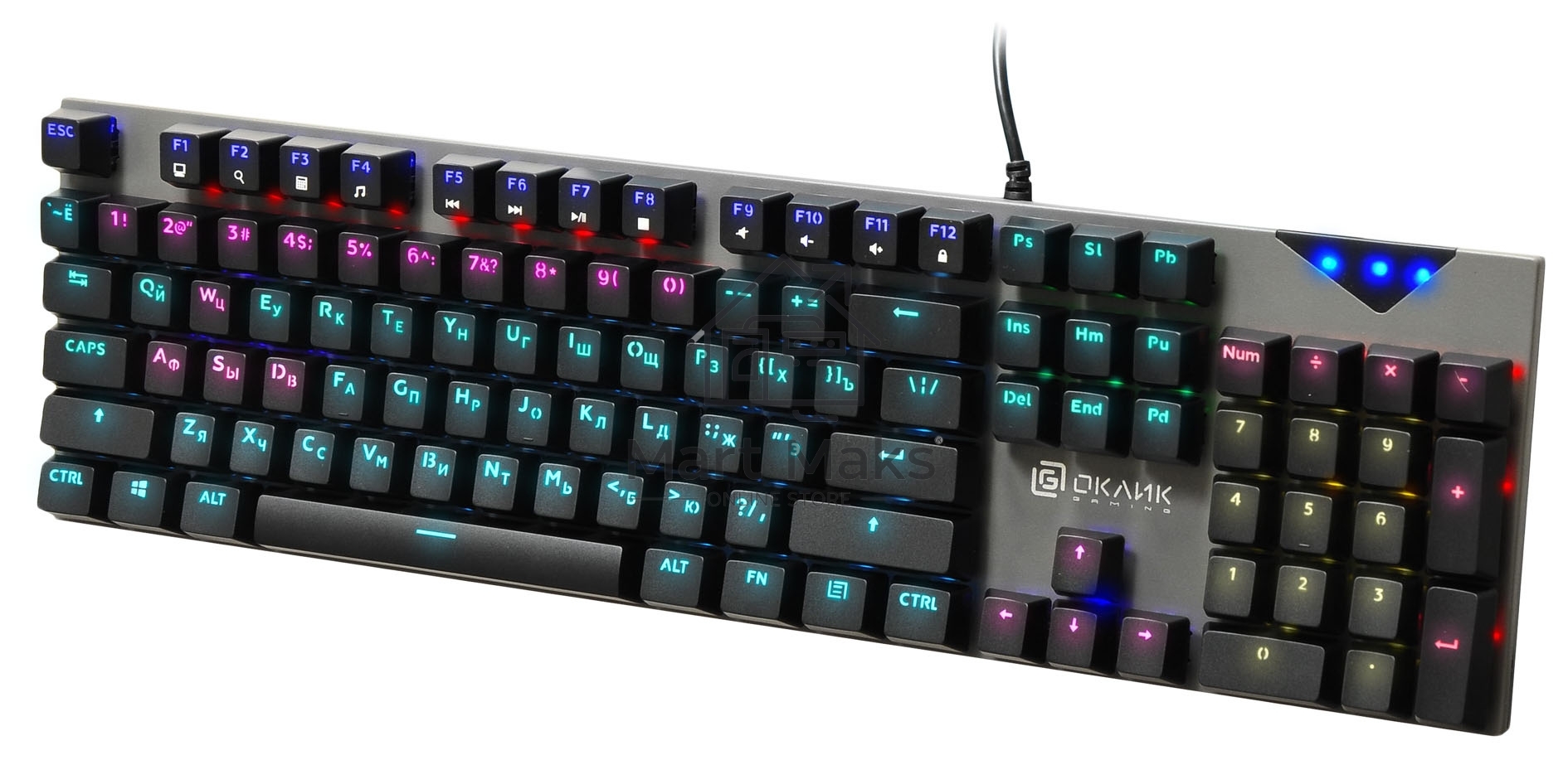 Клавиатура Оклик 935G RAGNAR механическая черный USB Multimedia for gamer LED