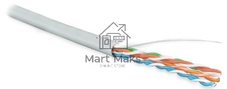 Кабель информационный Hyperline UUTP4R-C5E-S24-IN-LSZH-GY-305 кат.5E UTP 4 пары 24AWG LSZH внутренний 305м серый