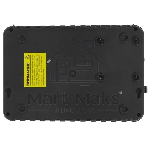 Источник бесперебойного питания SMARTWATT UPS SAFE 1000 черный, 1000/600 ВА/Вт, линейно-интерактивный, напольный, LED индикация, Shuko CEE7/4 - 3 шт.