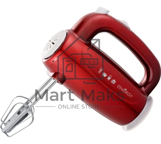 Миксер Energy EN-295R, 5 скоростей, 300 Вт, красный (152486)