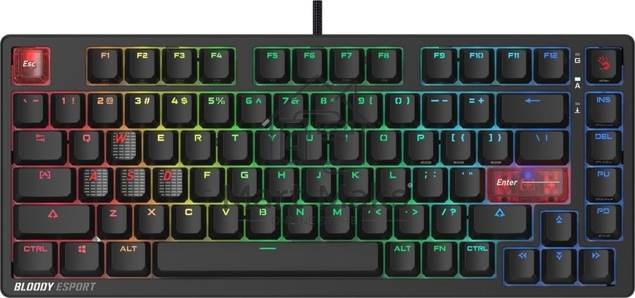 Клавиатура A4Tech Bloody MS76 проводная, USB Type-A, черный