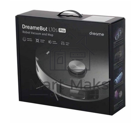 Робот-пылесос Xiaomi Dreame DreamerBot L10s Pro (RLS6L) черный, 5200 мАч Li-Ion, уборка влажная/сухая, пылесборник контейнер 0.45 л