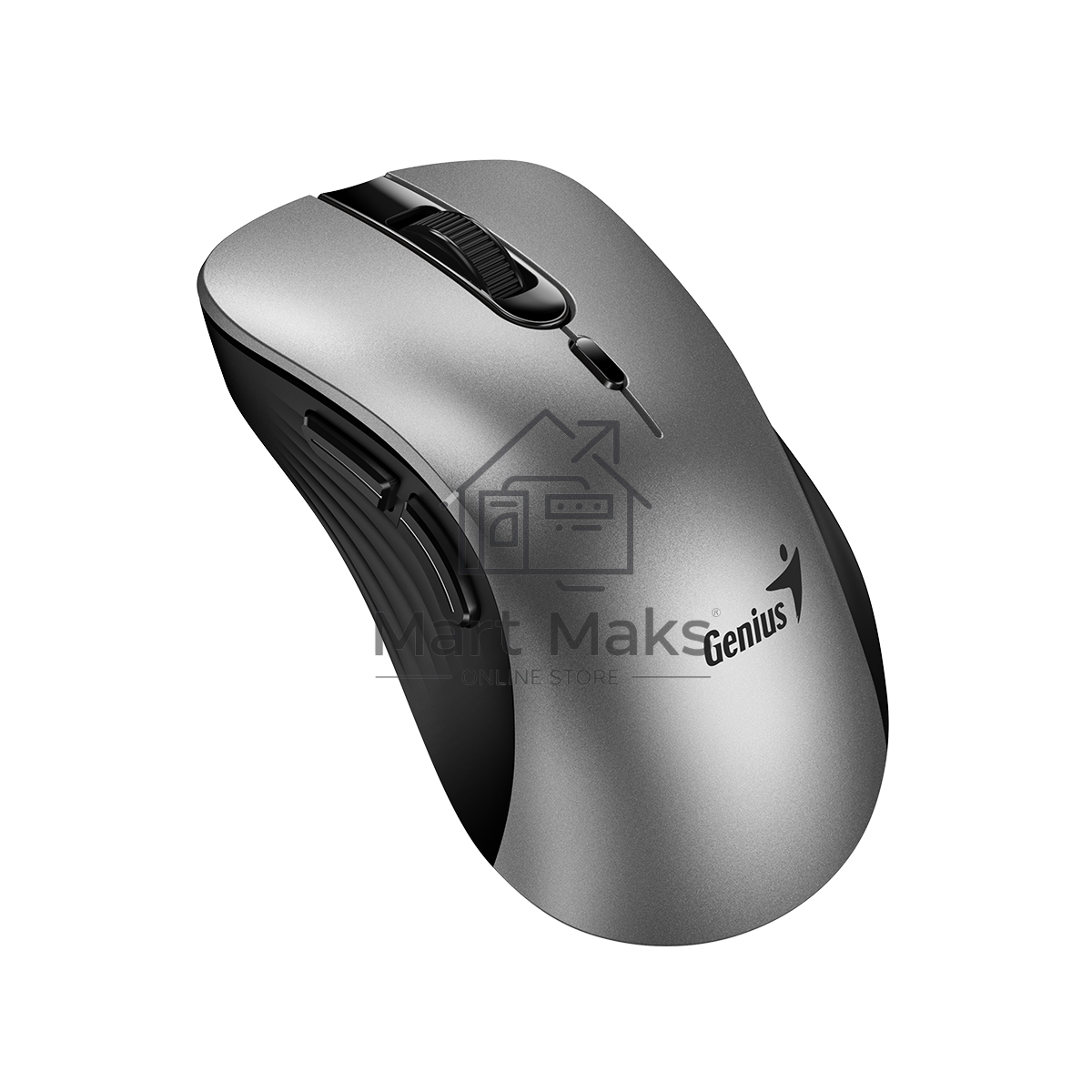 Мышь беспроводная Genius Ergo 8100S AI серебристо-серый, 1600 dpi, радиоканал, USB, кнопки - 6