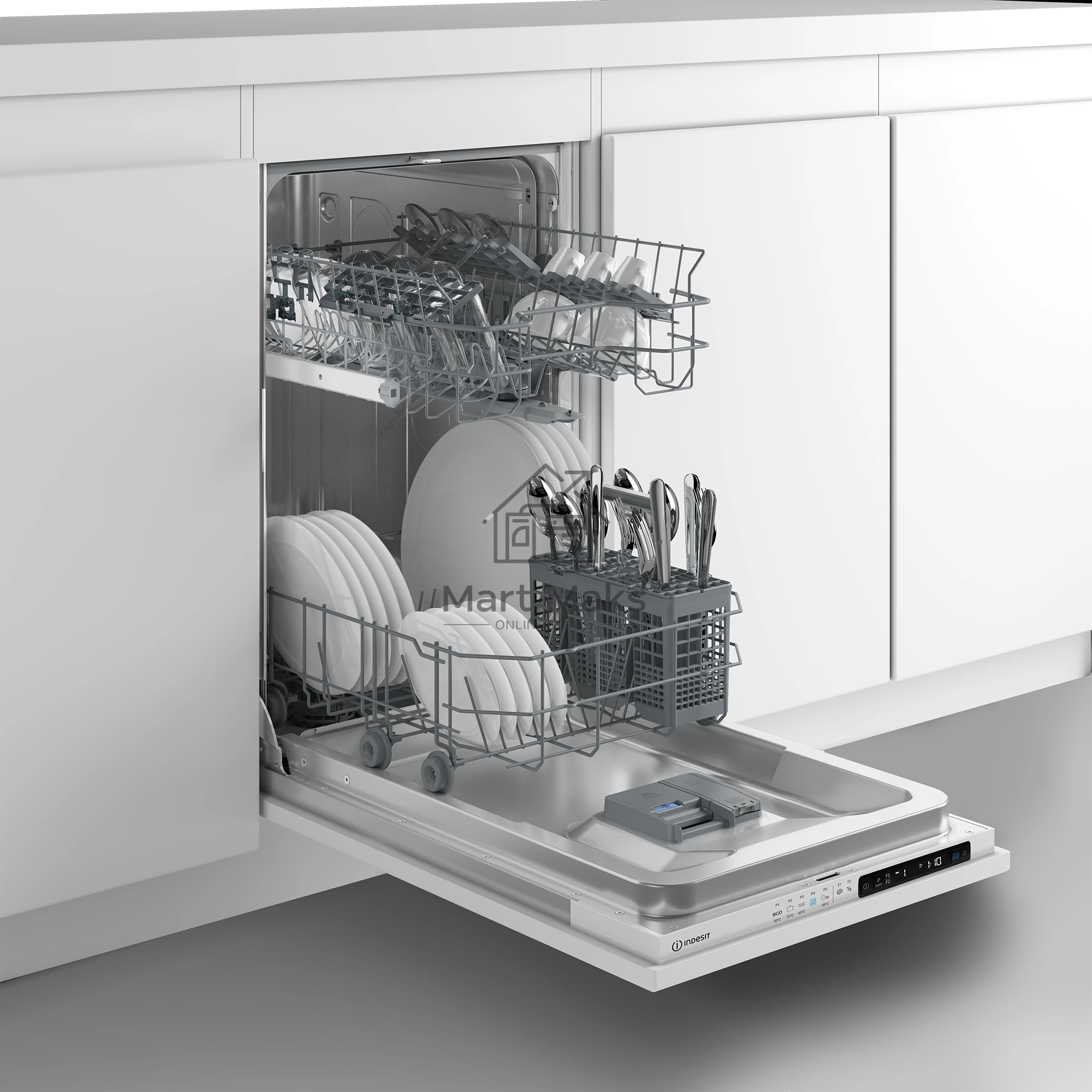 Встраиваемая посудомоечная машина Indesit RWM 8E55, белый, 44.8 см, 9 компл., 55 дБ, класс A