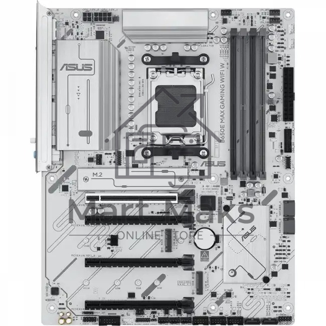 Материнская плата ASUS B650E MAX GAMING WIFI W, AM5, AMD B650, 4xDDR5, 4xSATA, 3xM.2, 1xPCIe 5.0 x16, 1xPCIe 4.0 x4, 2xPCIe 3.0 x1, 1xDP, 1xHDMI, 1x2.5Gb LAN, Wi-Fi 6E, Bluetooth 5.3, 1xUSB-C 10Gbps, 3xUSB-A 10Gbps, 2xUSB-A 5Gbps, 2xUSB-A 2.0, 3x3.5 мм, 7