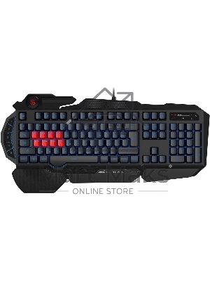 Клавиатура A4Tech Bloody B318 черный USB Multimedia Gamer LED (подставка для запястий)