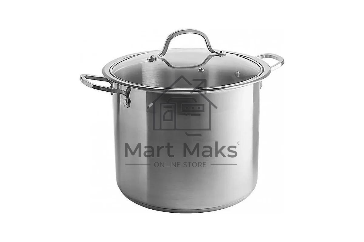 Кастрюля WEBBER BE-128-8L 8 л, 22 см, нержавеющая сталь, с крышкой