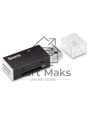Кард-ридер Buro BU-CR-3104/черный/MMC/MS/MS Duo/MS Pro/RS-MMC/SD/SDHC/TF/mini-SD/USB 2.0/пластик