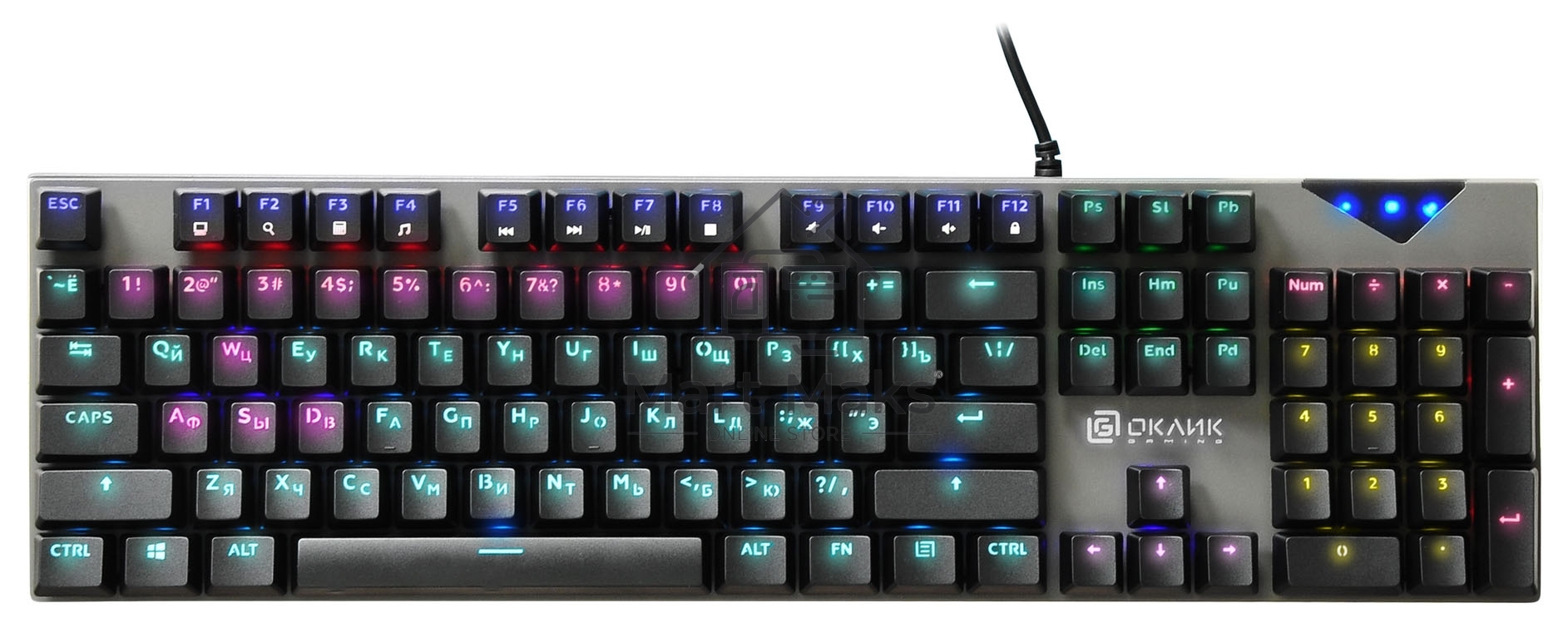 Клавиатура Оклик 935G RAGNAR механическая черный USB Multimedia for gamer LED