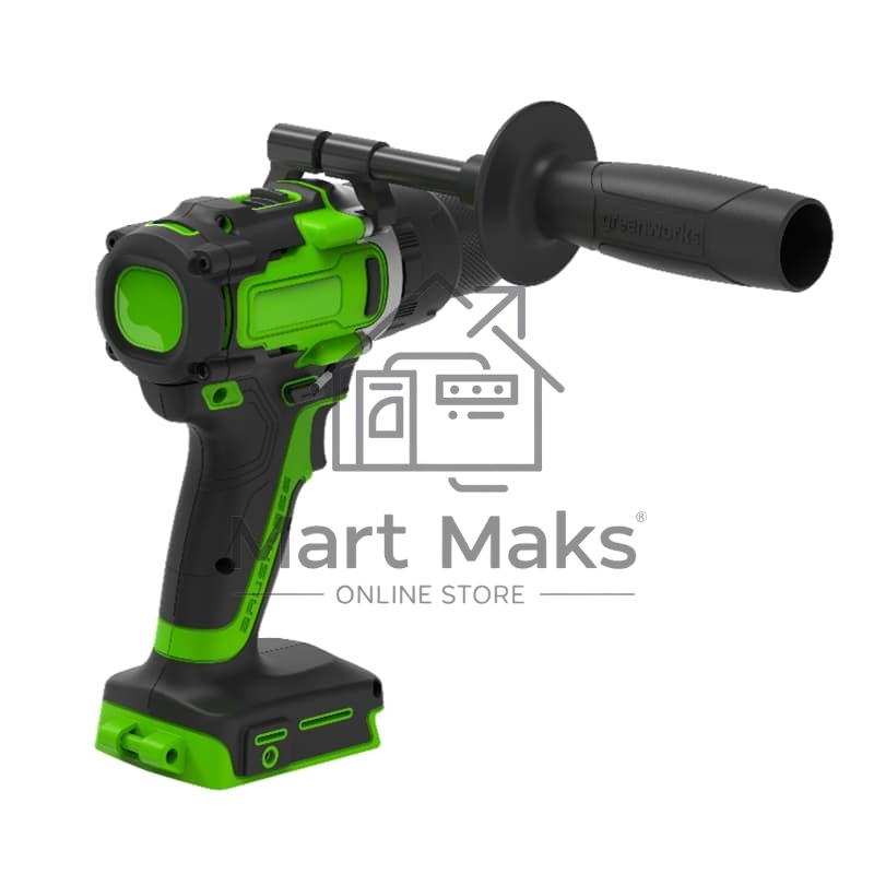 Дрель-шуруповерт GREENWORKS GD24DD140, Аккумуляторная, 24В, Без АКБ и ЗУ
