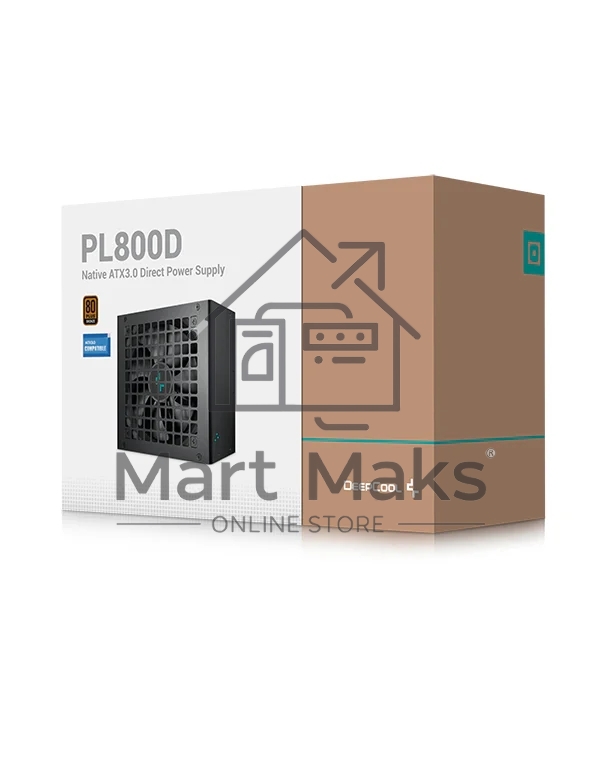 Блок питания Deepcool / GamerStorm PL800D, 800Вт, 80 PLUS Bronze, 120мм, черный OEM