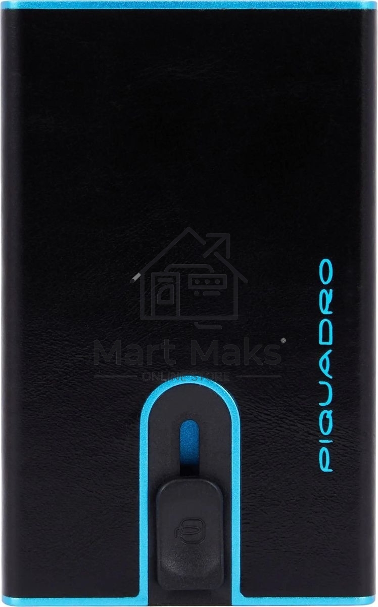 Чехол для кредитных карт Piquadro Blue Square PP4825B2BLR/N, натур.кожа, черный