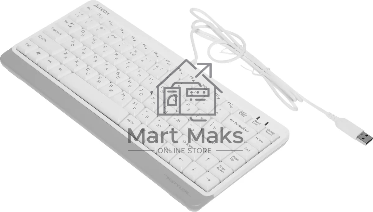 Клавиатура A4Tech Fstyler FKS11 проводная, USB, белый/серый