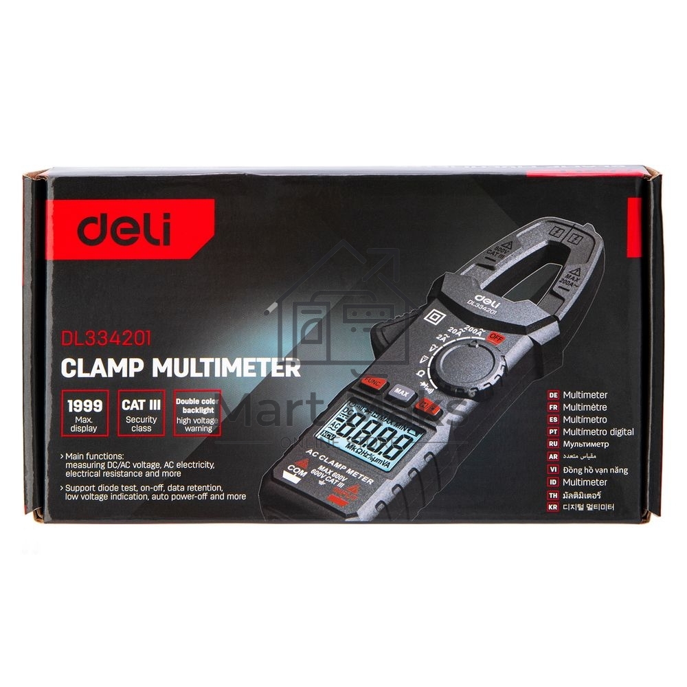 Токоизмерительные клещи цифровые Deli DL334201