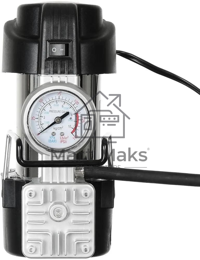 Компрессор STARWIND CC-240 Максимальный ток потребления 15 A. Максимальное давление, атм.10.2. Напряжение питания 12 В. Производительность 35 л/мин. Длина шланга 0.75 м. Длина провода питания 3 м.