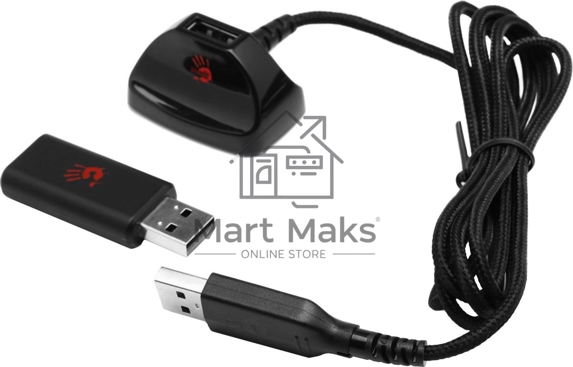 Гарнитура проводная с микрофоном A4Tech Bloody MR710 черный BT оголовье (MR710 BLACK)