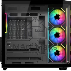 Корпус Eurocase M430ZAF Black, Midi-Tower, чёрный, 4 x 120 мм (3 x 120 мм на боковой панели, 1 x 120 мм на задней)