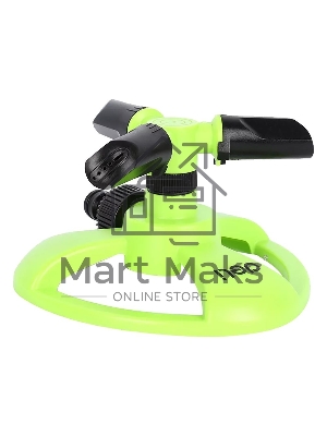 Дождеватель-разбрызгиватель круговой вращающийся 3-х сопловый Deli DL581301 2 режима распыления, площадь орошения до 310кв.м, диаметр шланга 3/4