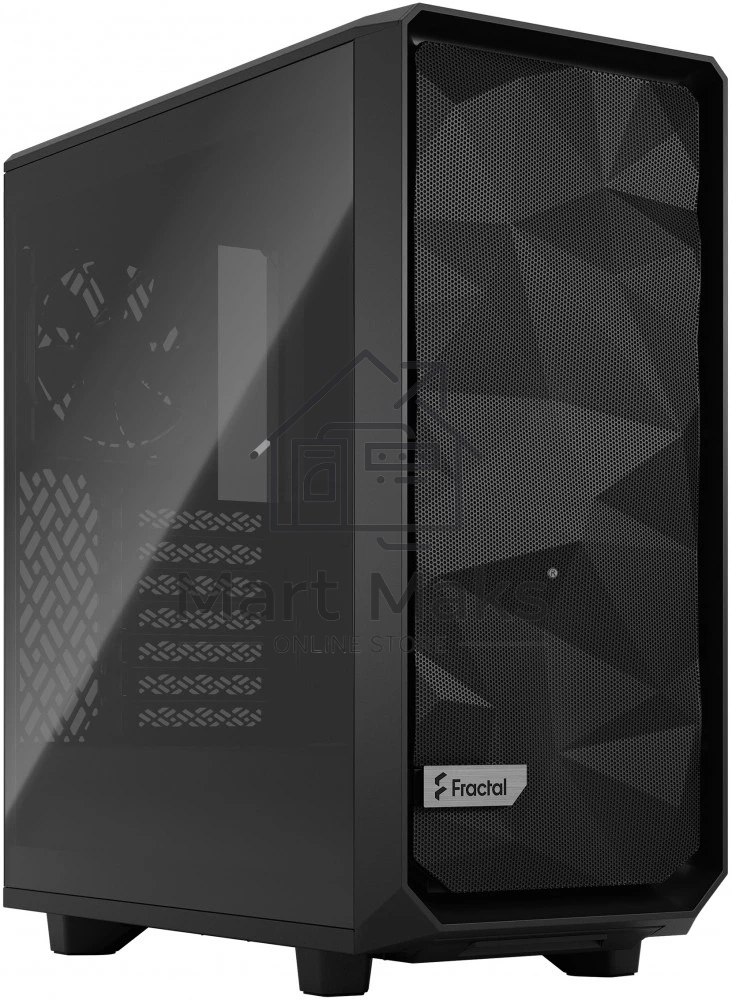 Корпус Fractal Design MESHIFY 2 COMPACT BLACK - TG / ATX, TG / 2x140mm & 1x120mm fans inc. / FD-C-MES2C-03