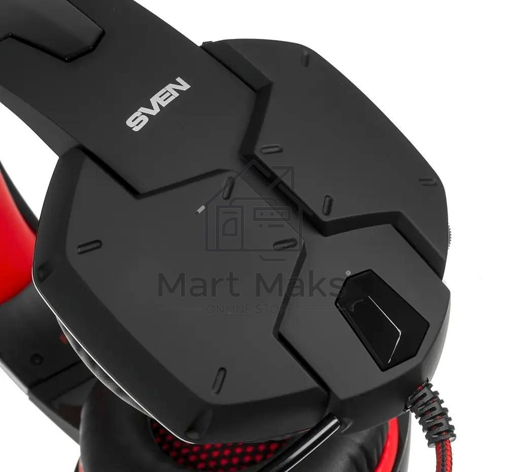 Игровые стереонаушники с микрофоном SVEN AP-G988MV, черный-красный Игровые стереонаушники с микрофоном SVEN AP-G988MV, черный-красный