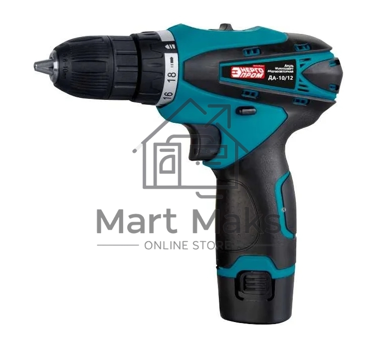 Шуруповерт Энергопром HOME MASTER ДА-12 00-00010873, 12 В, 2 Ач, 30 Нм, щеточный
