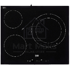 Электрическая варочная поверхность Beko HIC 63401 T, 3 конфорки, с зоной расширения, стеклокерамика, 5700 Вт