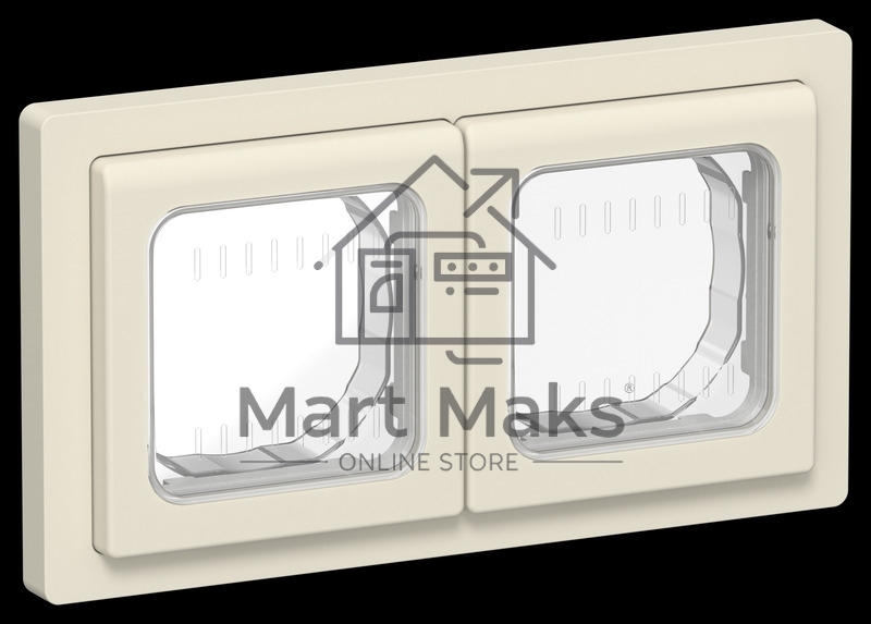 Рамка 2-местная IP55 Рпро-2-55-ФлСл сливочный FLITE