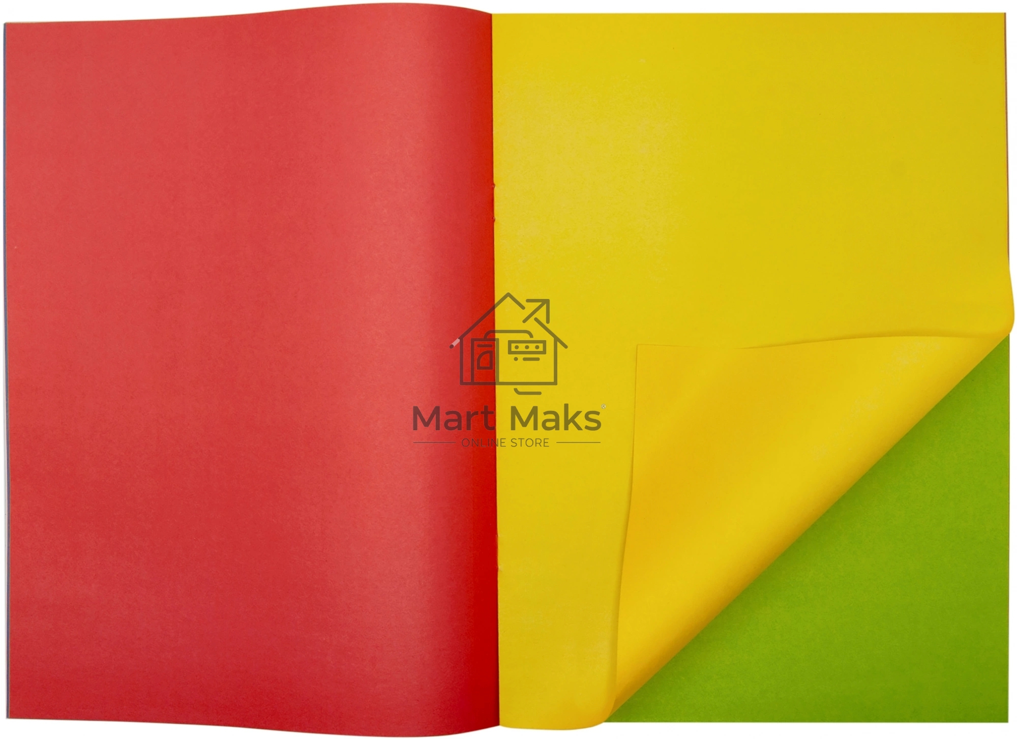 Бумага цветная Silwerhof двустор. 16л. 8цв. A4 CREATE 50г/м2 скрепка