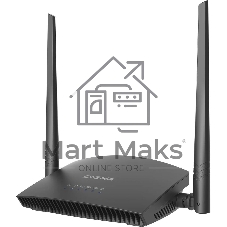 Роутер беспроводной Digma DWR-N301 N300 10/100BASE-TX черный (упак.:1шт)