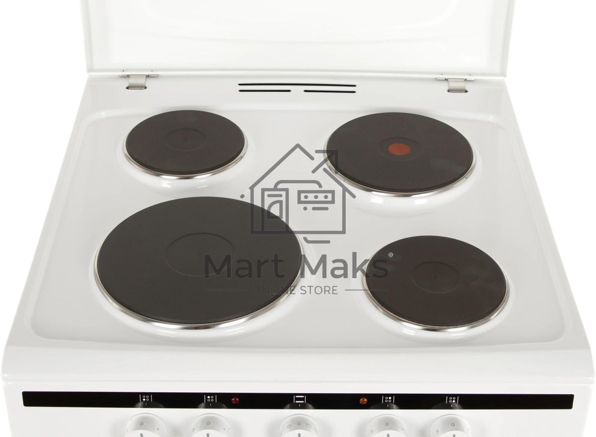 Плита электрическая Hansa FCEW63010 белый, конфорок 4 шт, духовка 69 л, 60 см x 85 см x 60 см