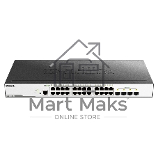 Коммутатор D-Link DGS-3000-28L/B1A, 24×1 Гбит/с + 4×1 Гбит/с SFP, управляемый