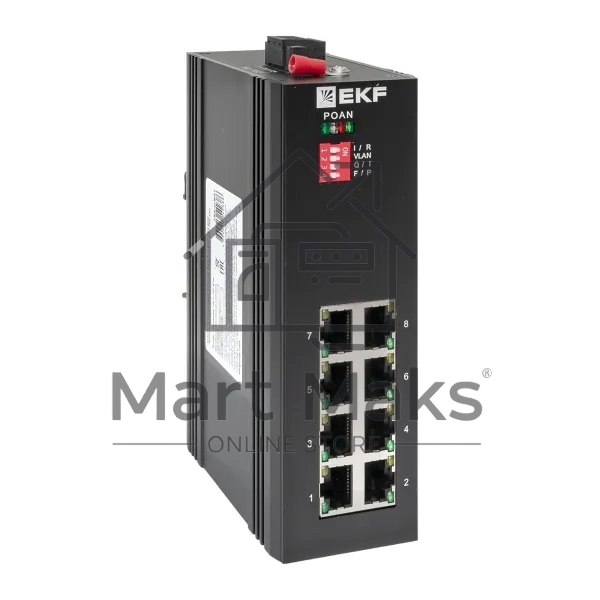 Коммутатор EKF TSX-U-8GT, 8×1 Гбит/с, неуправляемый